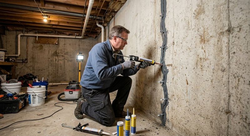 Basement Crack Repair in Naugatuck, CT