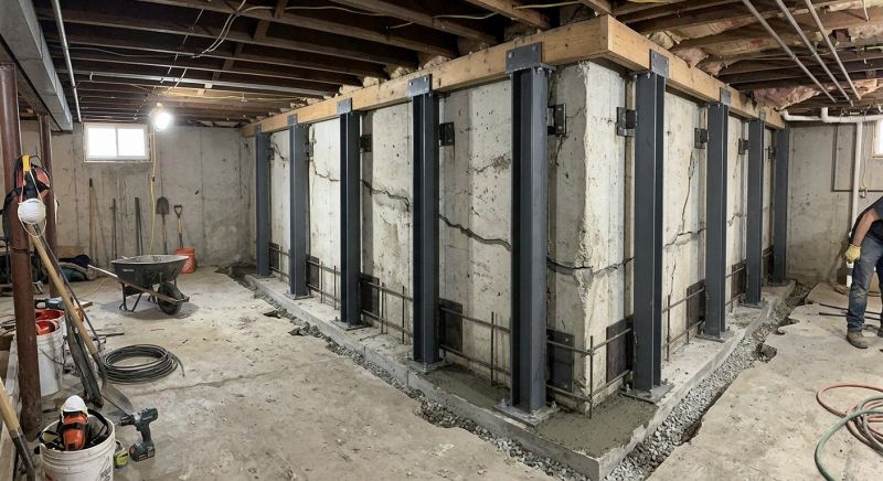 Basement Stabilization in Naugatuck, CT