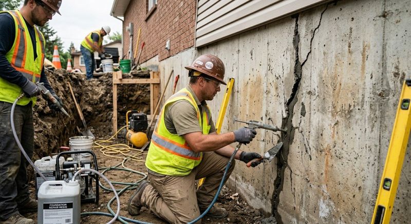 Cracked Foundation Repair in Bristol, CT
