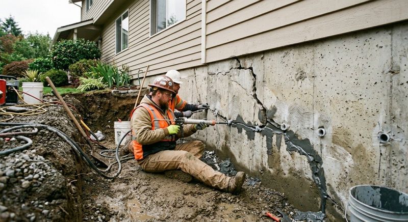 Cracked Foundation Repair in Litchfield County, CT