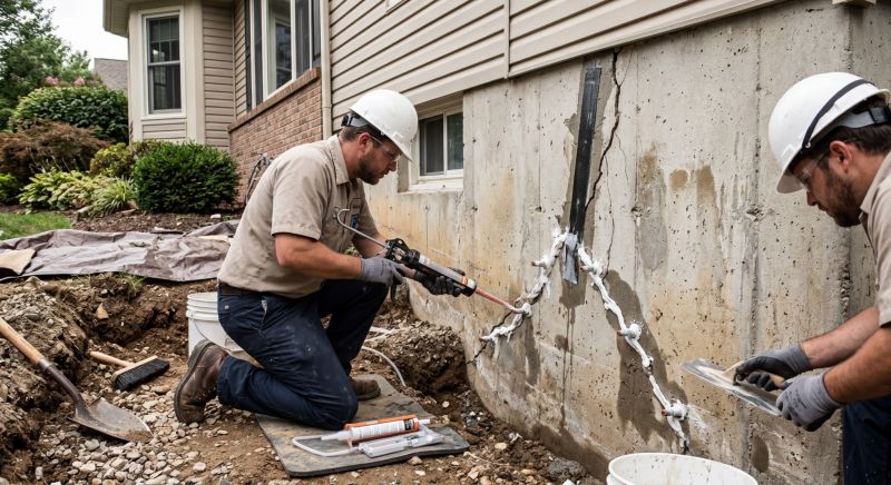 Cracked Foundation Repair in Meriden, CT