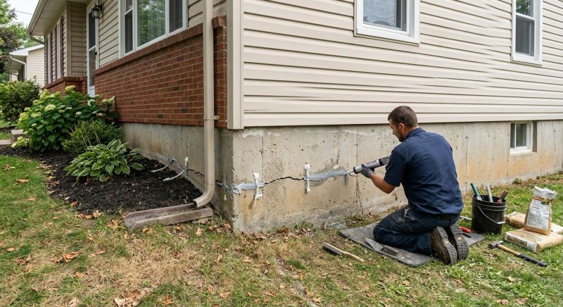 Cracked Foundation Repair in New Hartford, CT