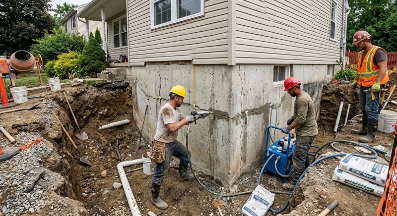 Cracked Foundation Repair in New Preston Marble Dale, CT