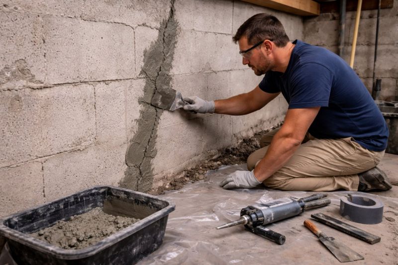 Foundation Crack Repair in New Hartford, CT
