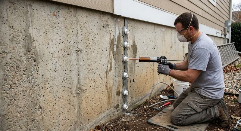 Foundation Crack Repair in New Hartford, CT