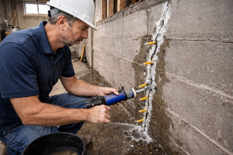 Foundation Crack Sealing in Naugatuck, CT