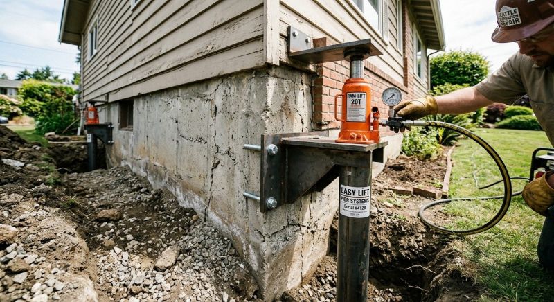 Foundation Jacking in North Branford, CT
