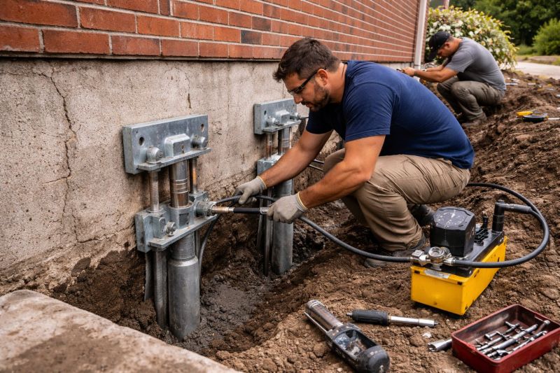 Foundation Pier Repair in Naugatuck, CT