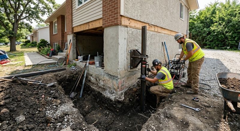Foundation Pier Repair in Naugatuck, CT