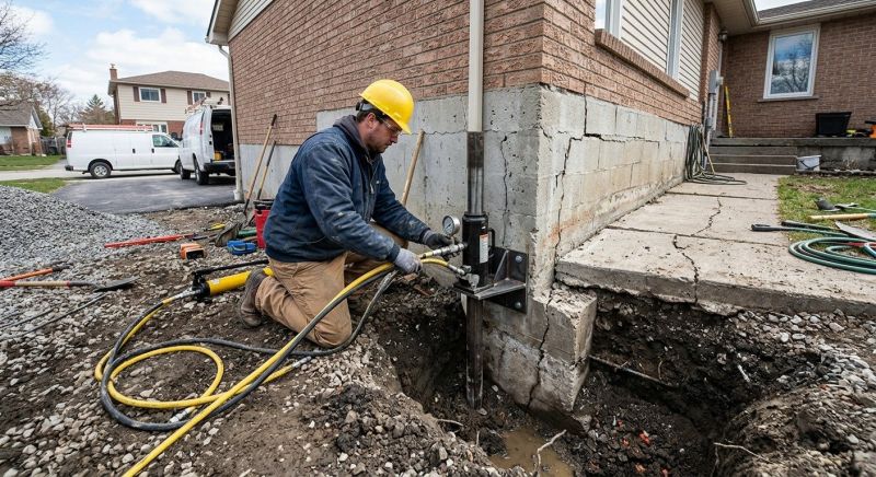 Foundation Settlement Repair in Naugatuck, CT