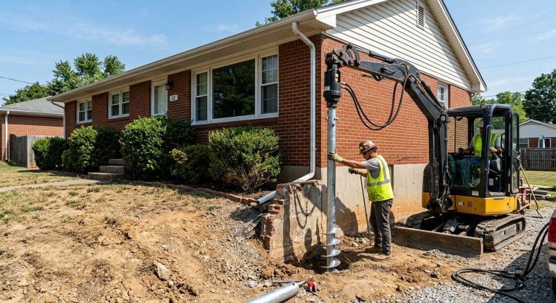 Helical Pile Installation in Naugatuck, CT