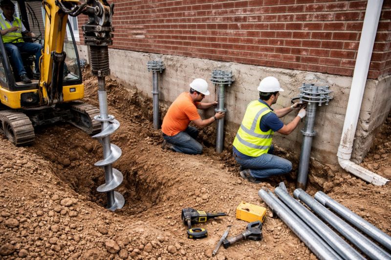 Helical Pile Installation in Naugatuck, CT