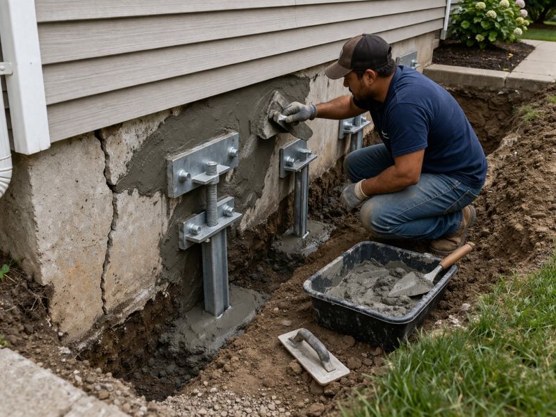 House Foundation Repair in Easton, CT