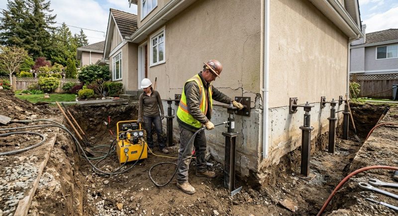 Sinking Foundation Repair in East Haven, CT