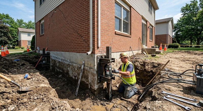 Sinking Foundation Repair in Sandy Hook, CT